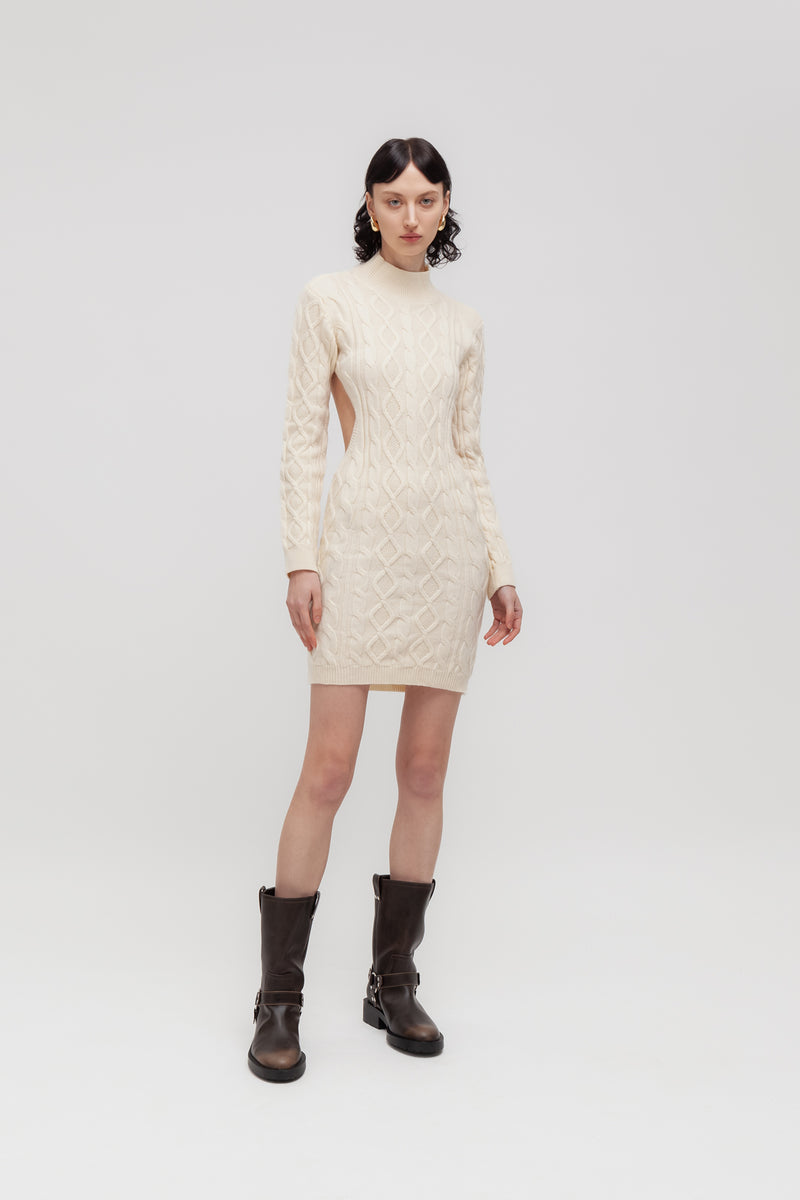 Weili Zheng Mini Abito In Maglia Con Oblò Sul Retro