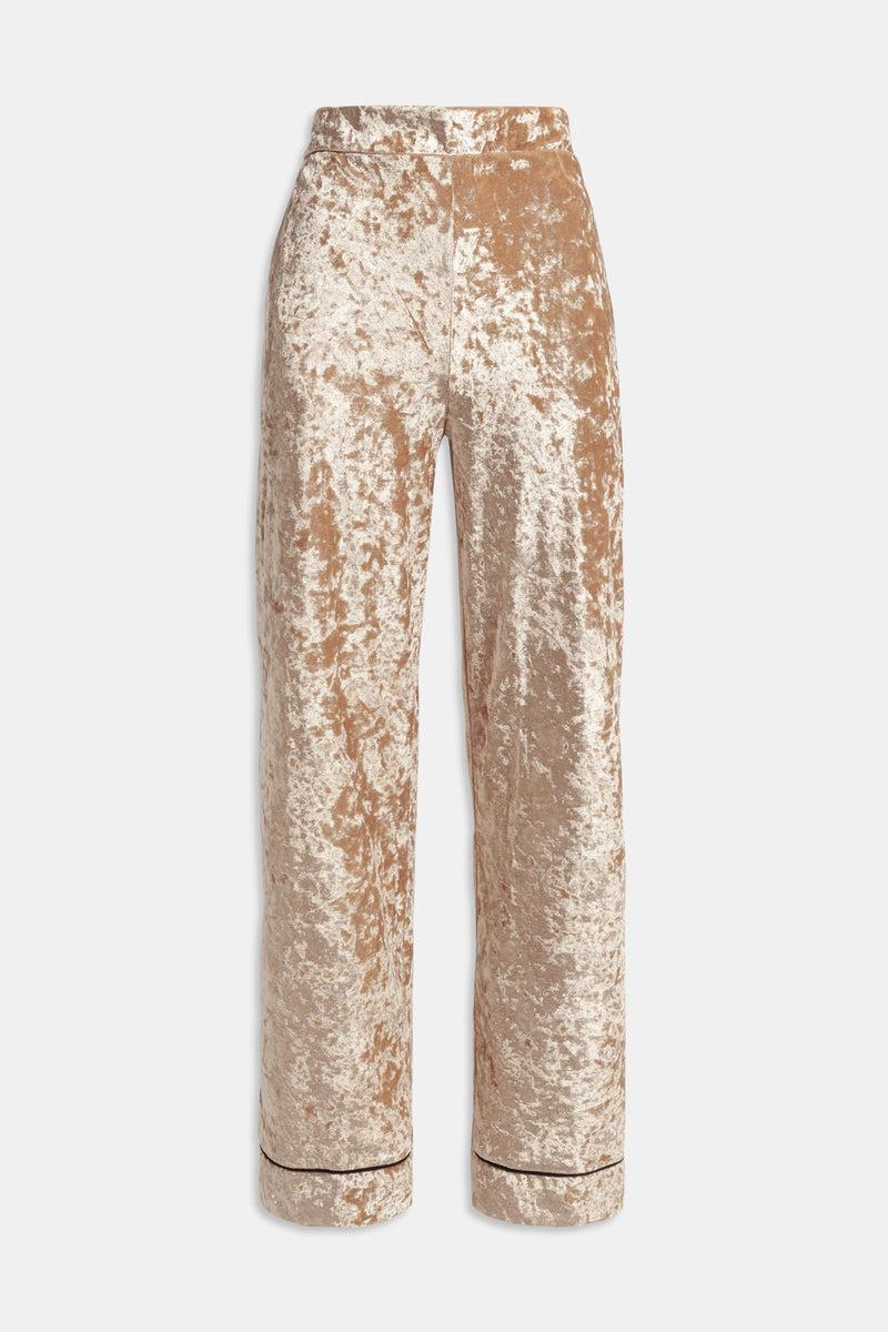 Weili Zheng Pantalone Pigiama In Velluto Martellato