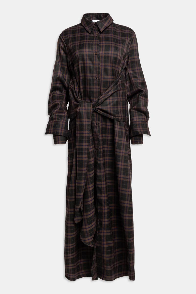 Weili zheng Abito camicia lungo con ricamo