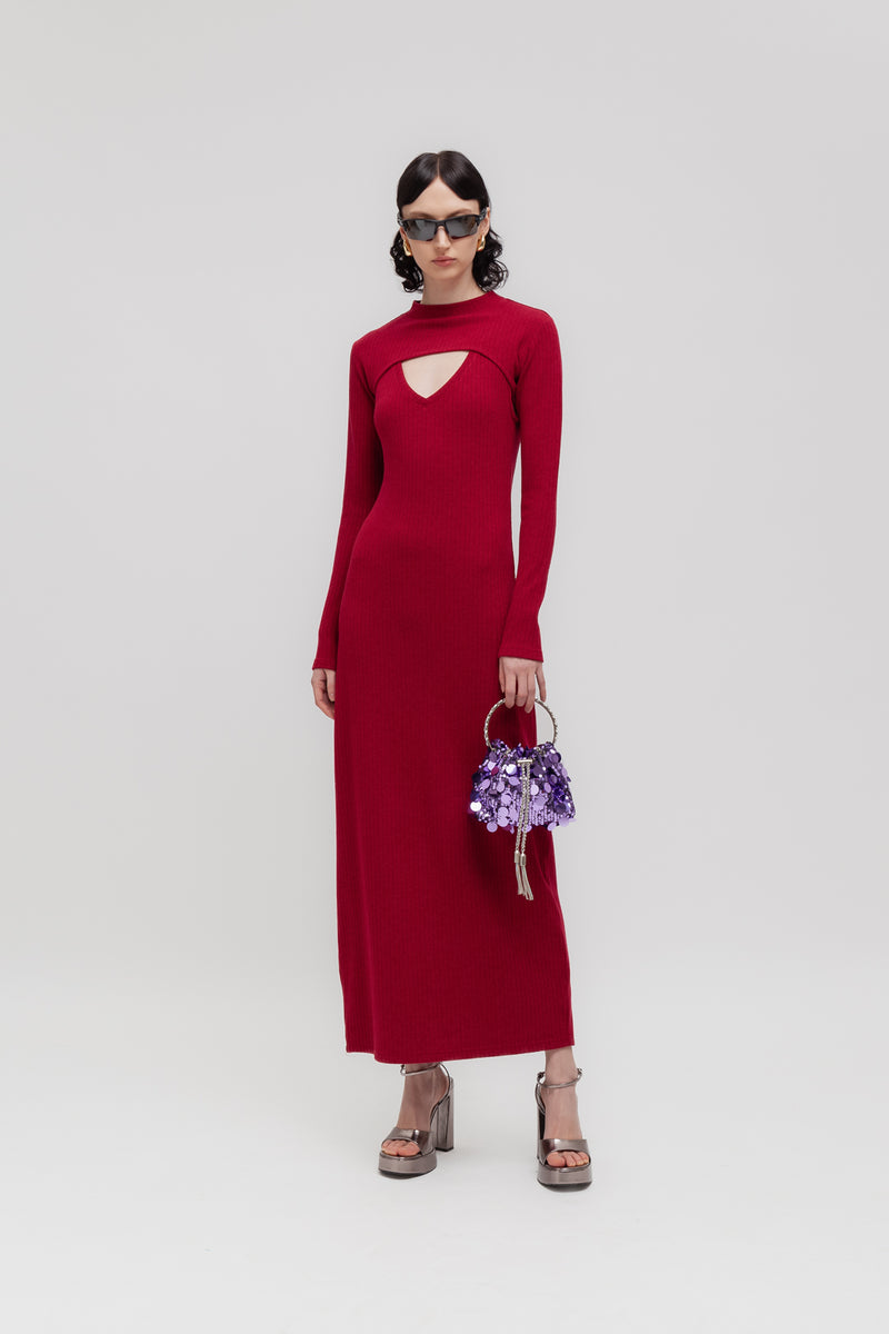 Weili Zheng Abito Lungo Due Pezzi In Costina