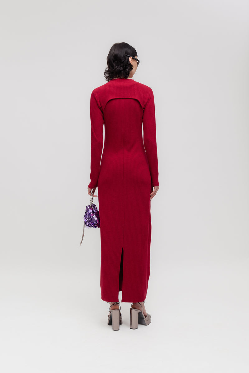 Weili Zheng Abito Lungo Due Pezzi In Costina