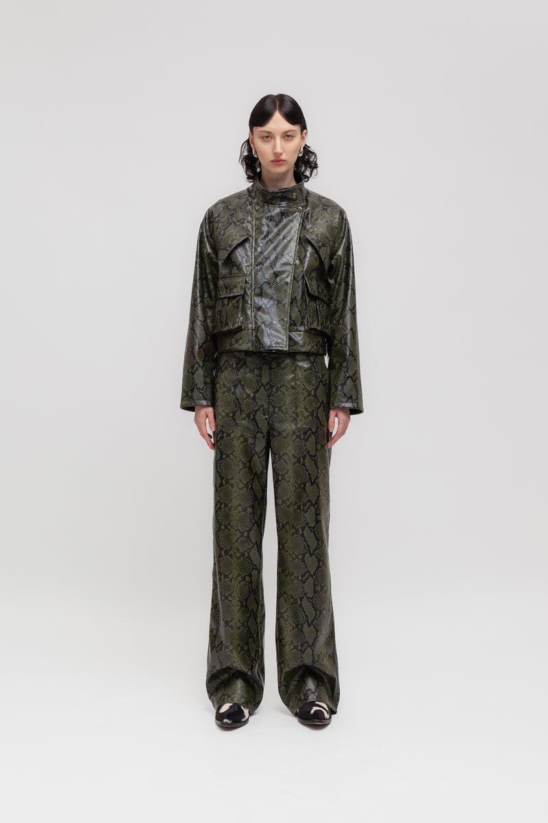 Weili Zheng Biker In Ecopelle Pitonata