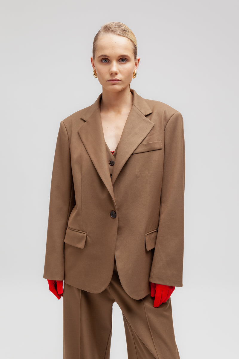 Weili Zheng Blazer Manfit In Gabardina