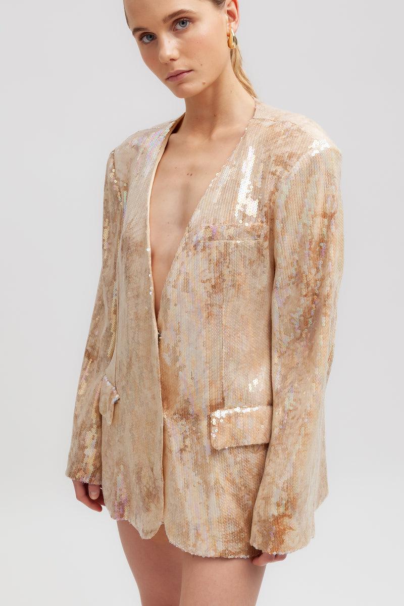 Weili Zheng Blazer Monopetto In Paillettes