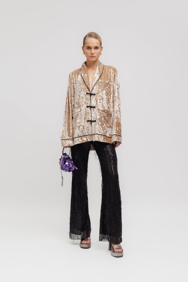 Weili Zheng Camicia In Velluto Martellato