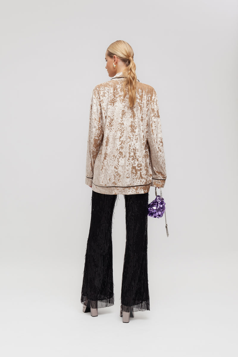 Weili Zheng Camicia In Velluto Martellato