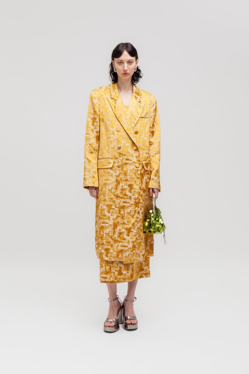 Weili Zheng Cappotto In Tessuto Broccato