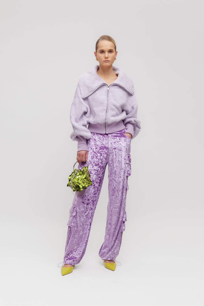 Weili Zheng Cardigan Furry Con Zip