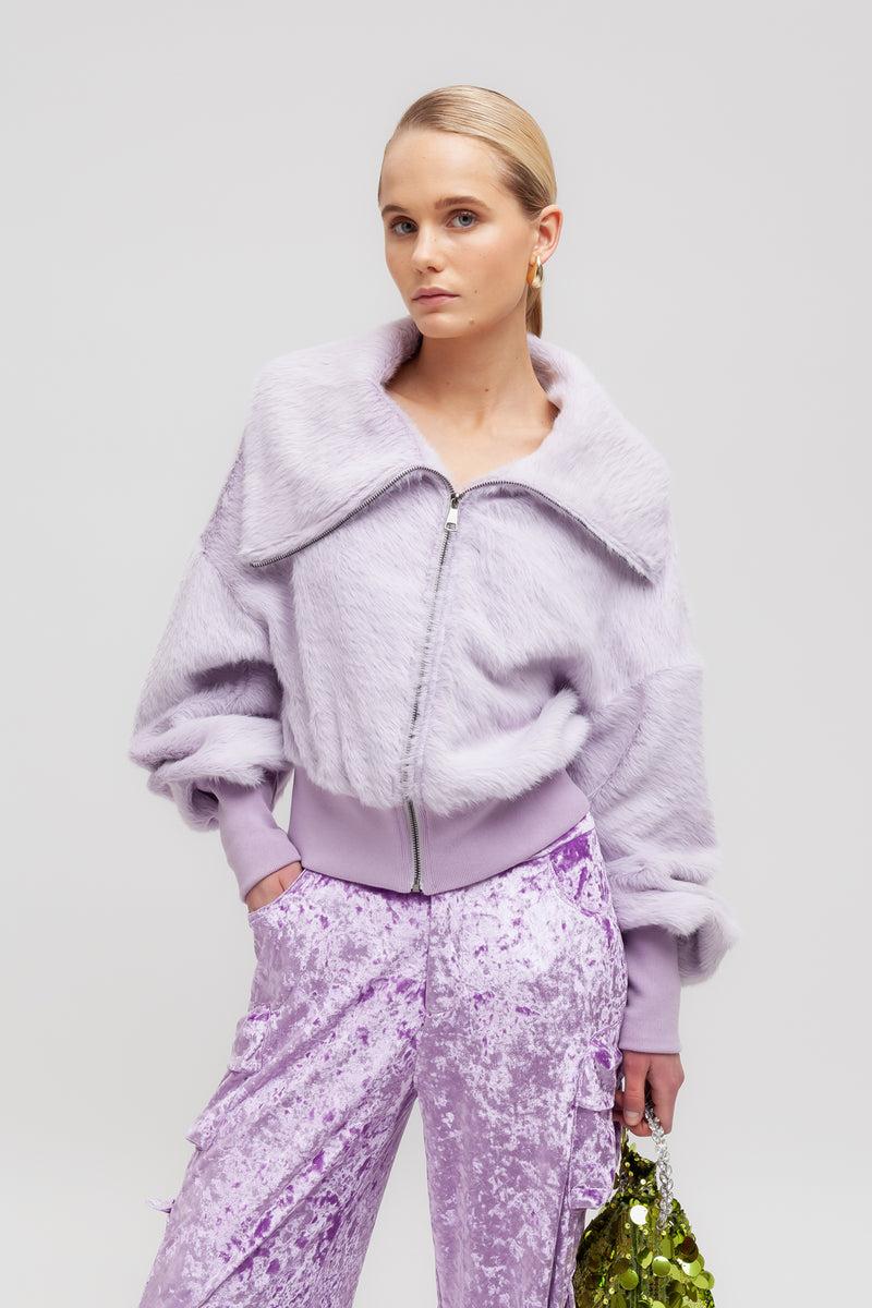 Weili Zheng Cardigan Furry Con Zip