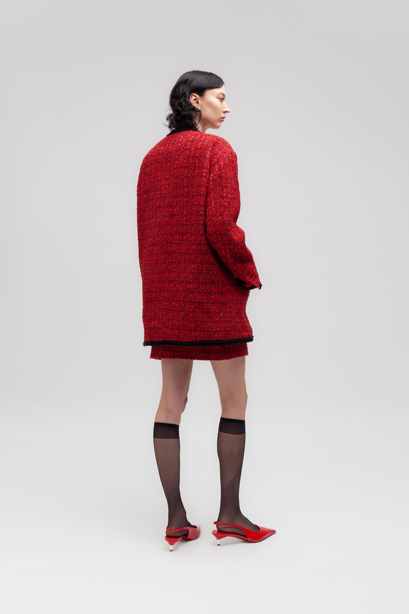 Weili Zheng Giacca Lavorata In Tweed Bouclè