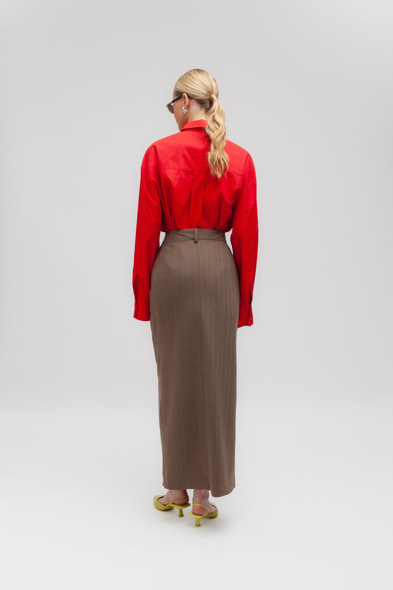 Weili Zheng Gonna Lunga In Tessuto Spigato