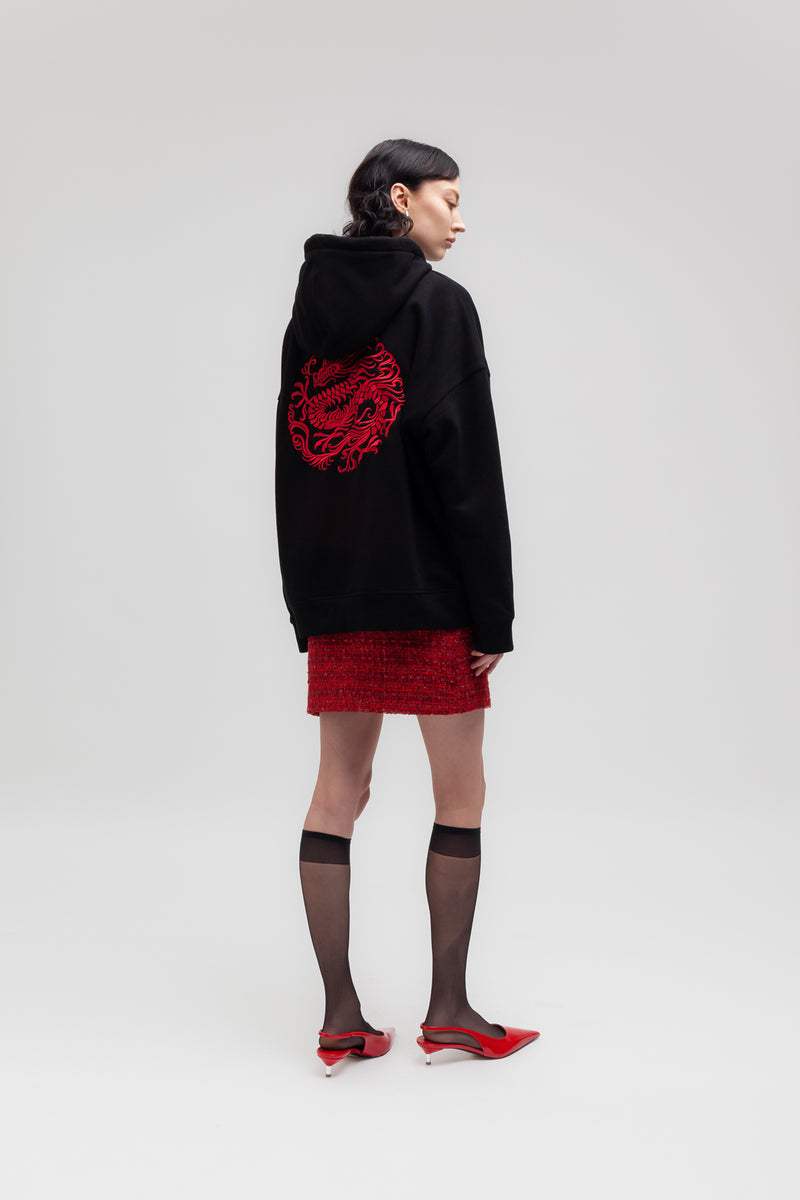 Weili Zheng Hoodie Con Ricamo Drago