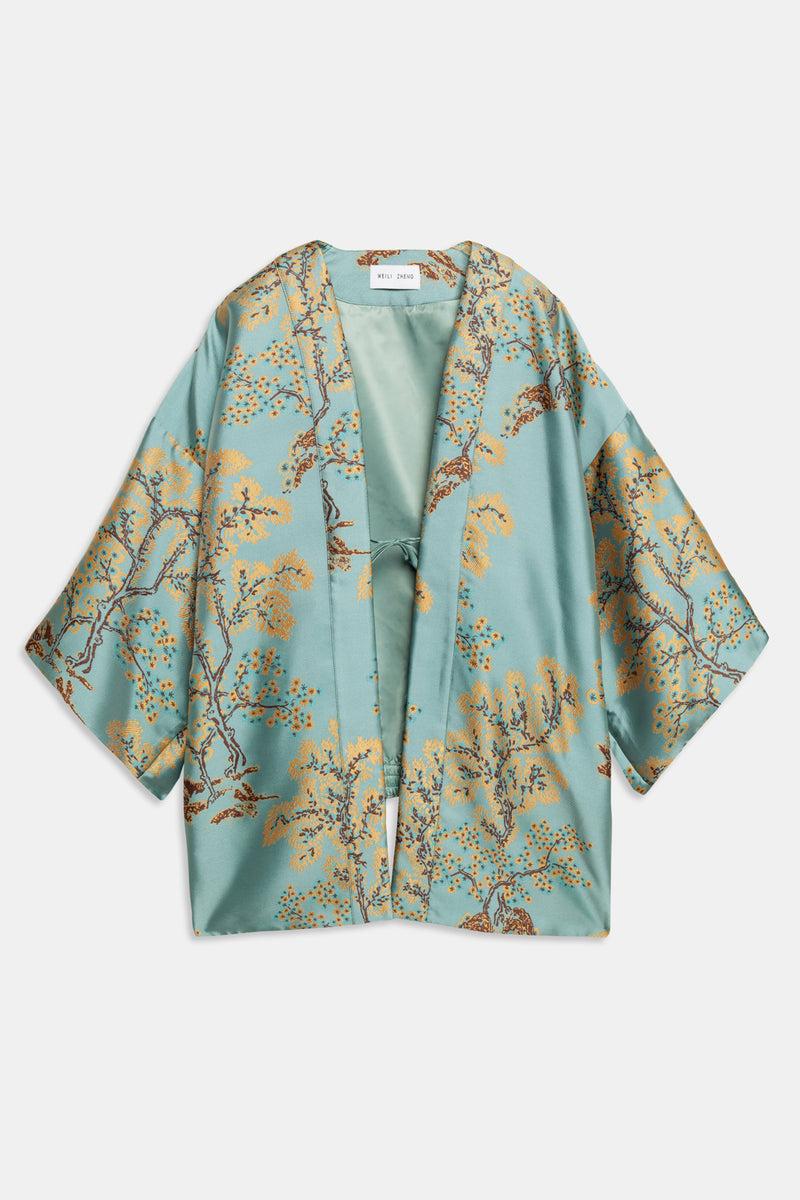 Weili zheng Kimono bomber broccato