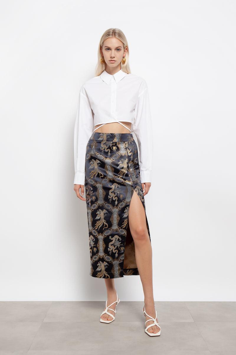 Weili Zheng Longuette In Tessuto Broccato