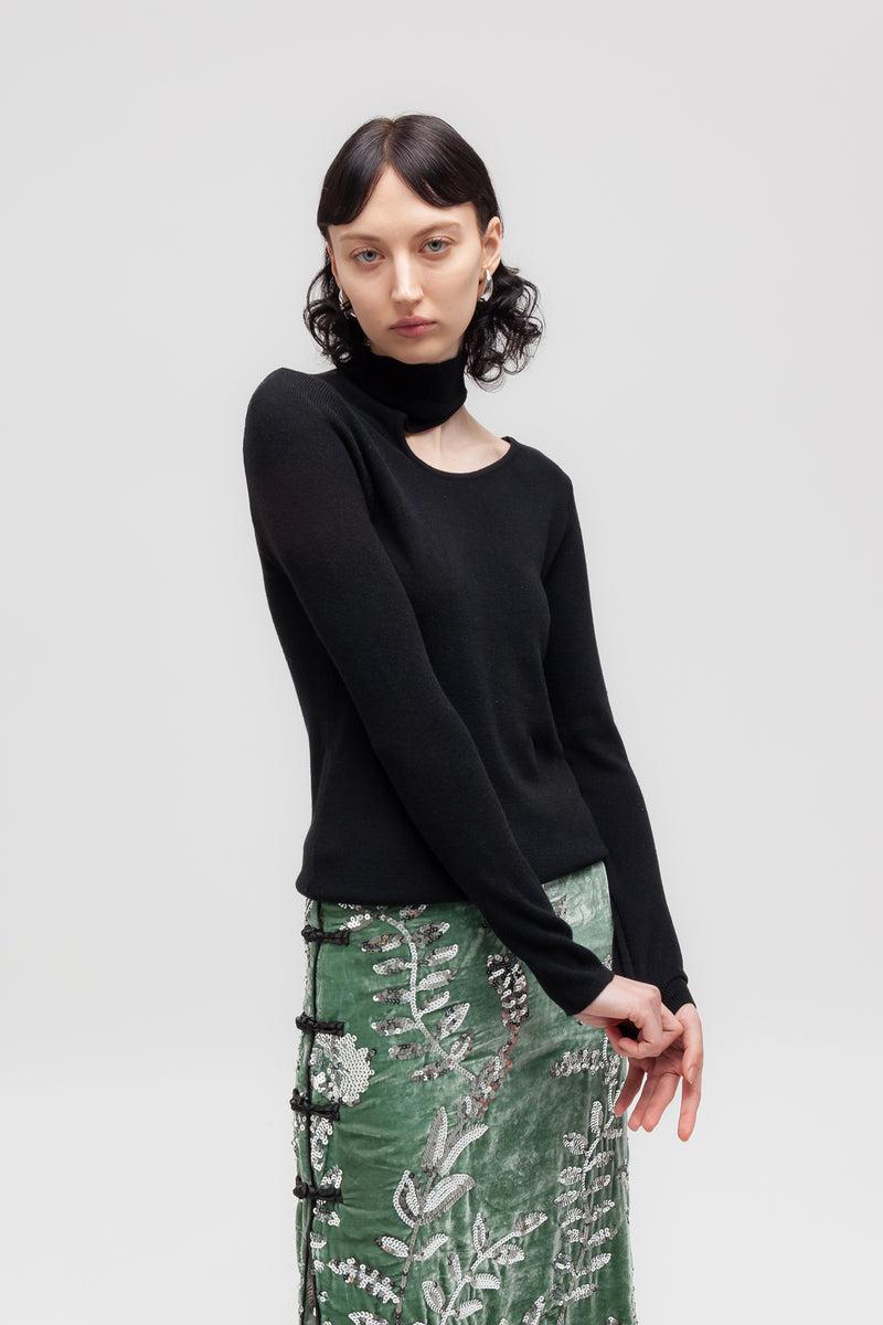 Weili Zheng Lupetto In Maglina Con Cut