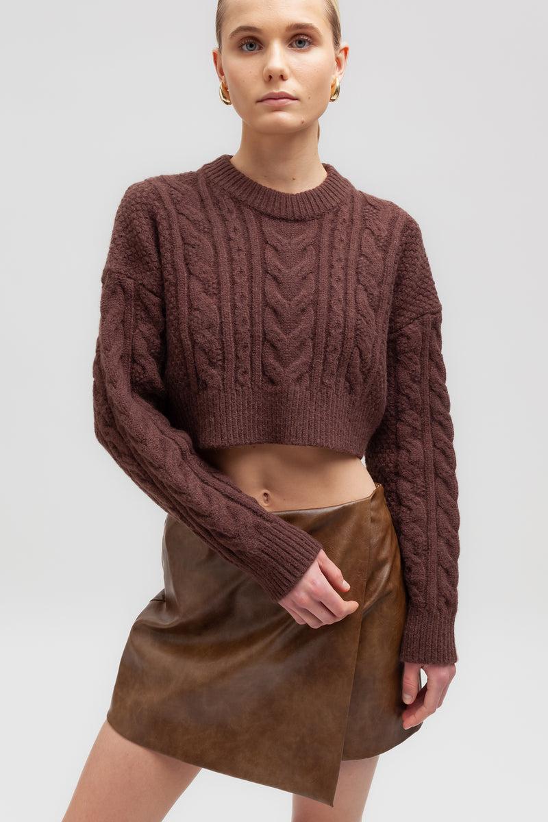 Weili Zheng Maglia Crop Lavorata