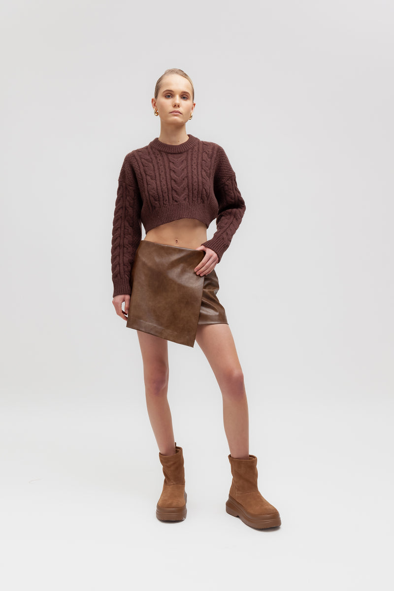 Weili Zheng Maglia Crop Lavorata