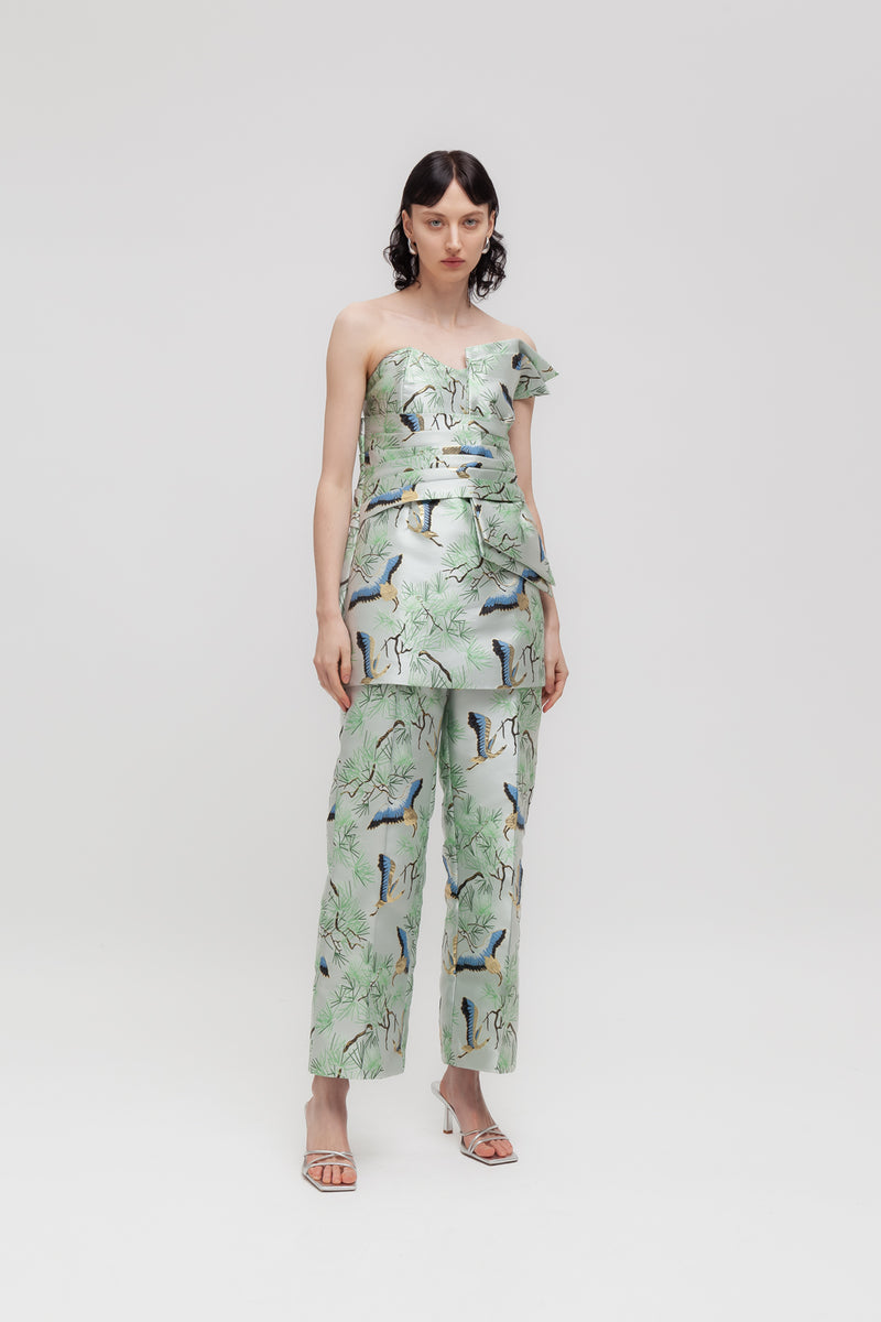 Weili Zheng Mini Abito In Broccato