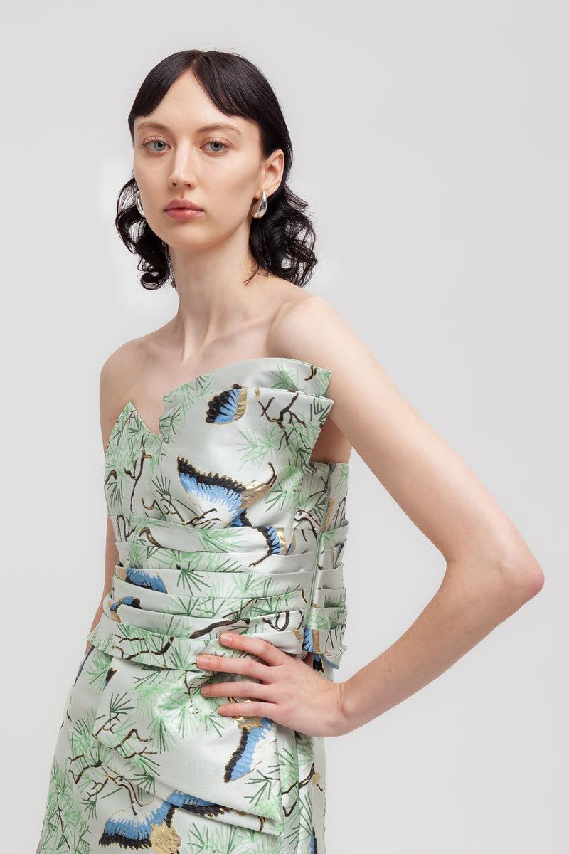 Weili Zheng Mini Abito In Broccato