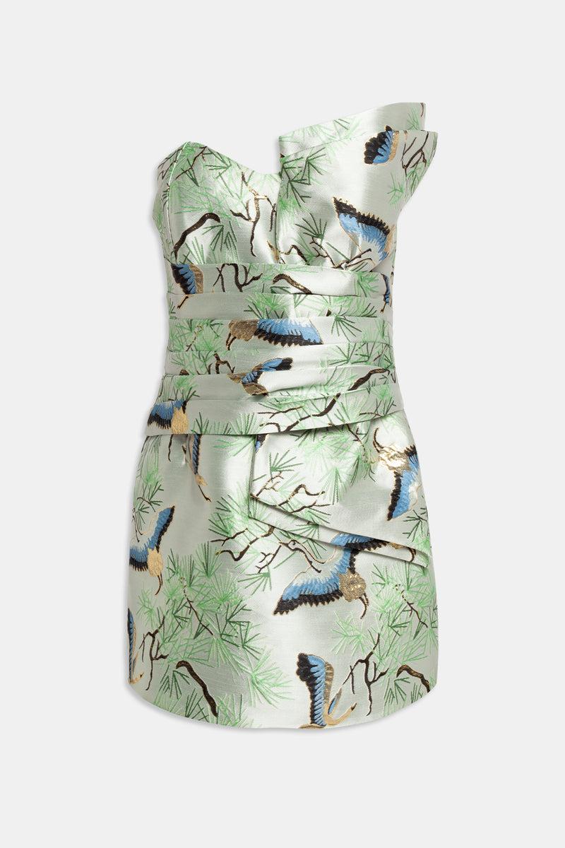 Weili zheng Mini abito in broccato