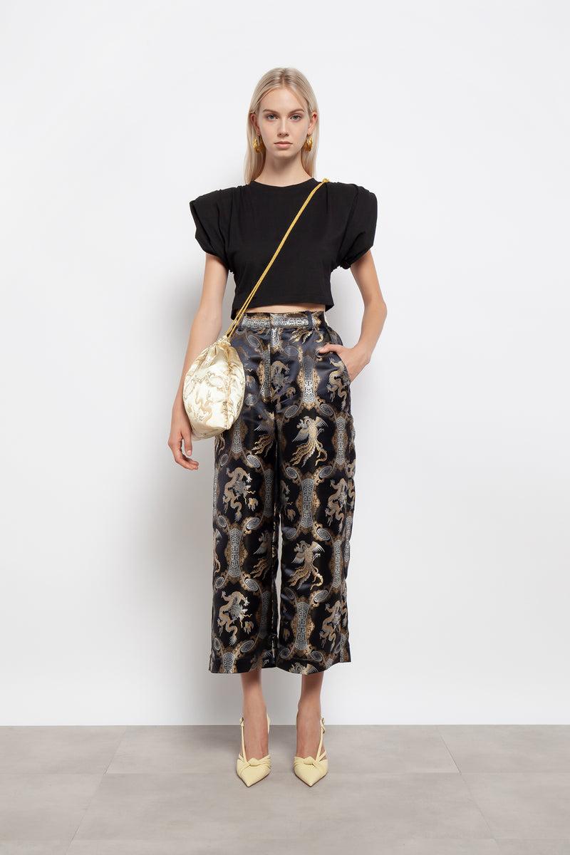 Weili Zheng Pantalone A Palazzo In Broccato