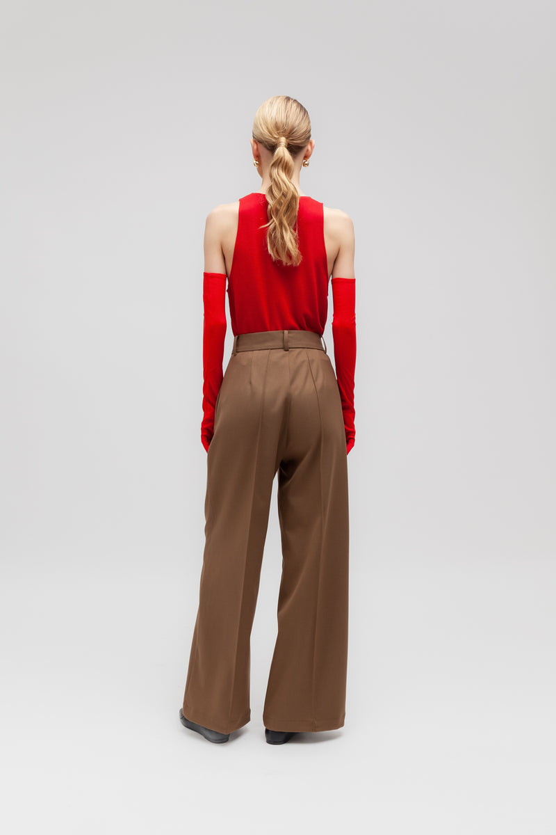 Weili Zheng Pantalone Wide Leg In Gabardina