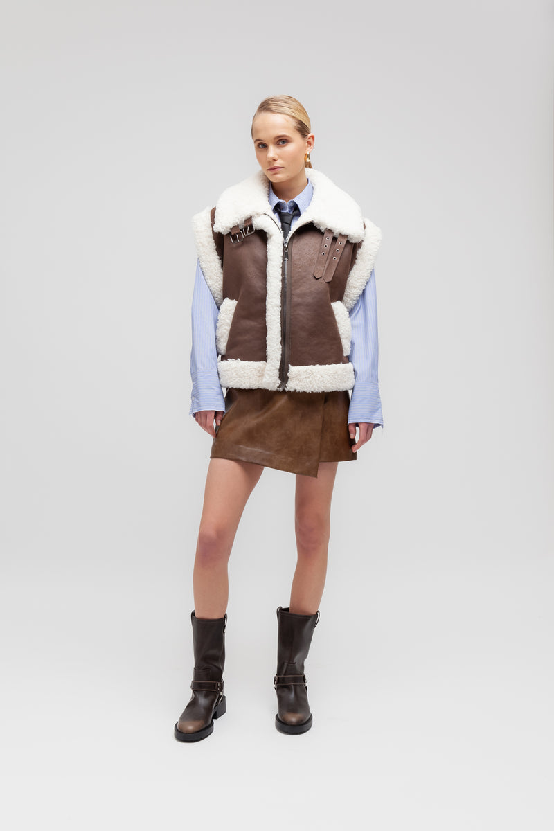 Weili Zheng Smanicato In Ecomontone Scamosciato