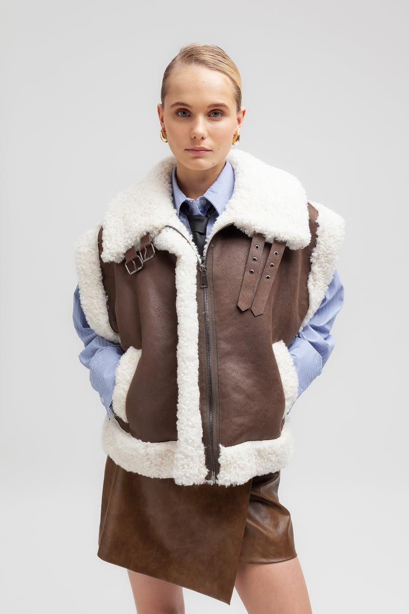 Weili Zheng Smanicato In Ecomontone Scamosciato