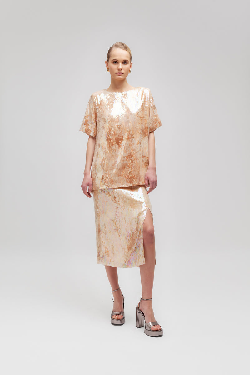 Weili Zheng T-shirt In Paillettes