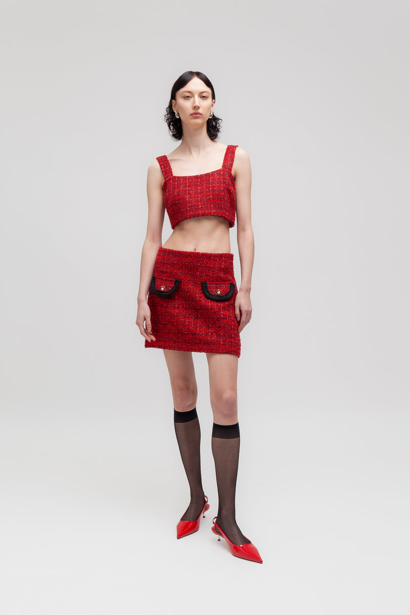 Weili Zheng Top Bouclè