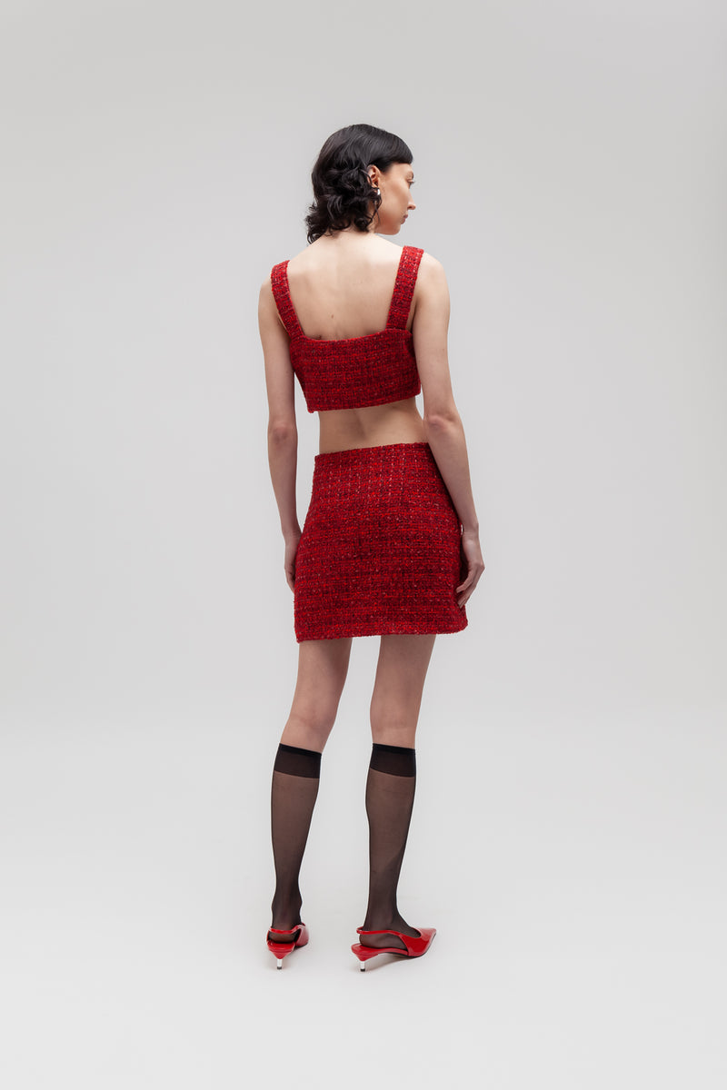 Weili Zheng Top Bouclè