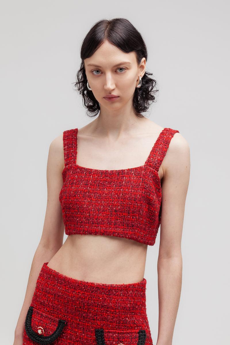 Weili Zheng Top Bouclè