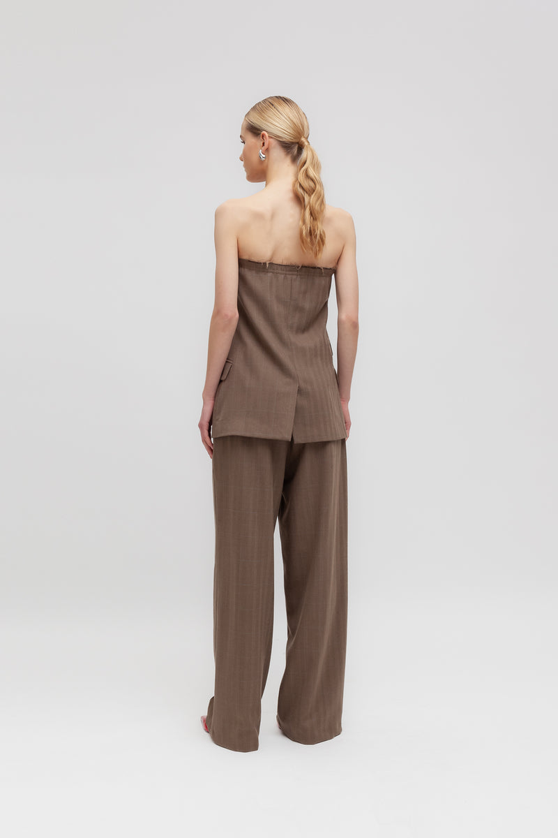 Weili Zheng Top Bustier Spigato