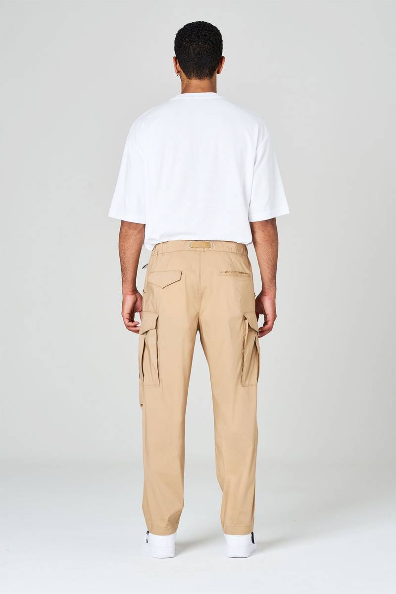 White Sand Cargo Gamba Dritta Con Elastico In Vita E Fettuccia Regolabile