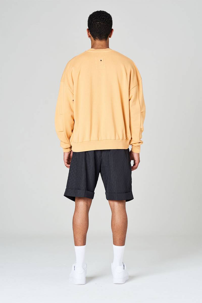 White Sand Felpa Girocollo In Jersey Di Cotone Tinto In Capo