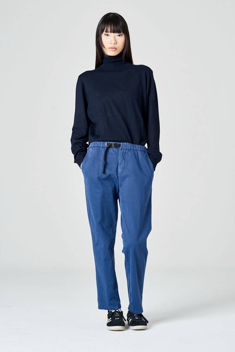 White sand Pantalone di cotone con vita elasticizzata