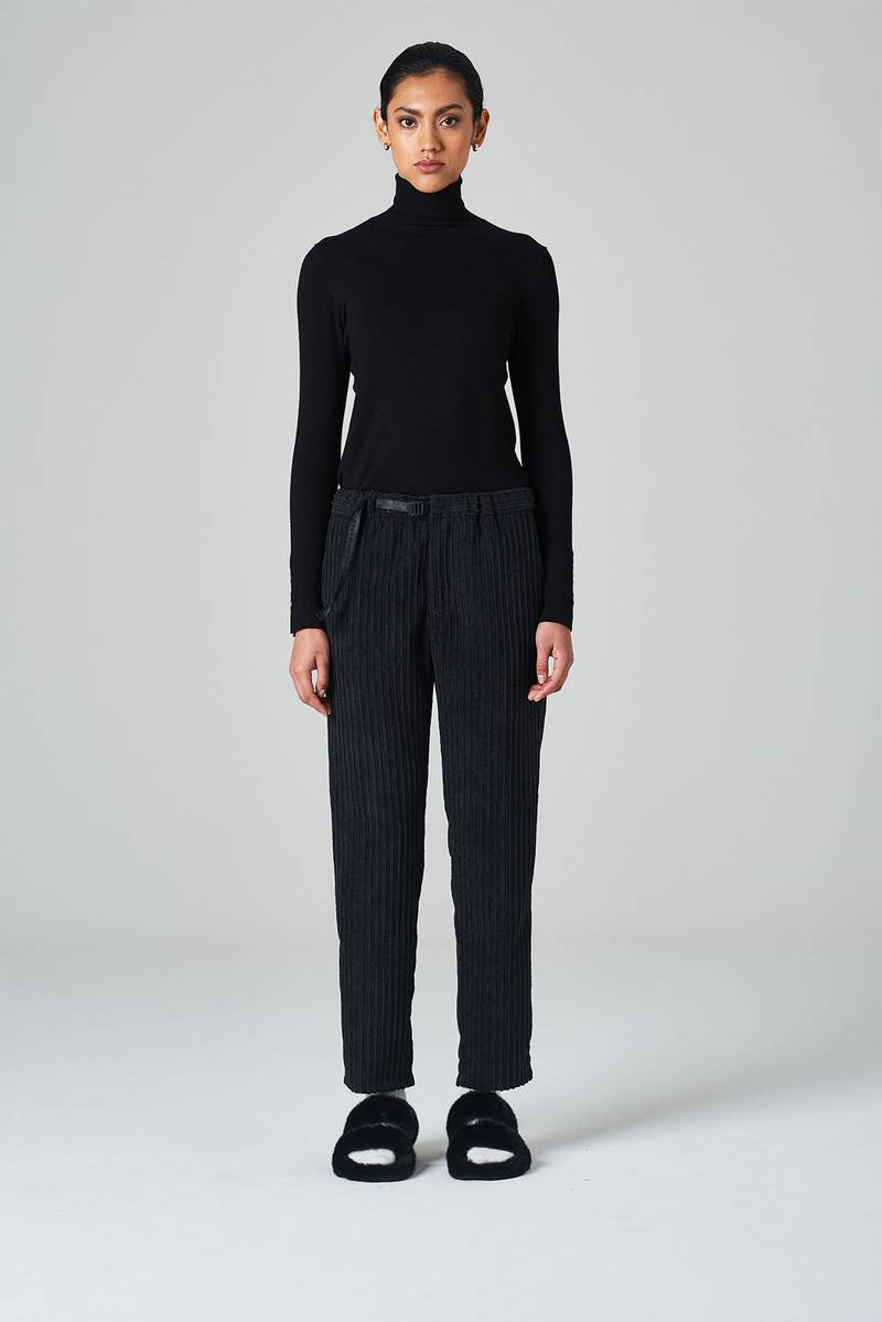 White sand Pantalone regular fit con elastico in vita e cinturino regolabile