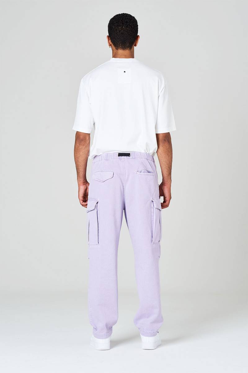 White Sand Pantaloni Cargo Con Gamba Dritta In Bull Denim Di Cotone