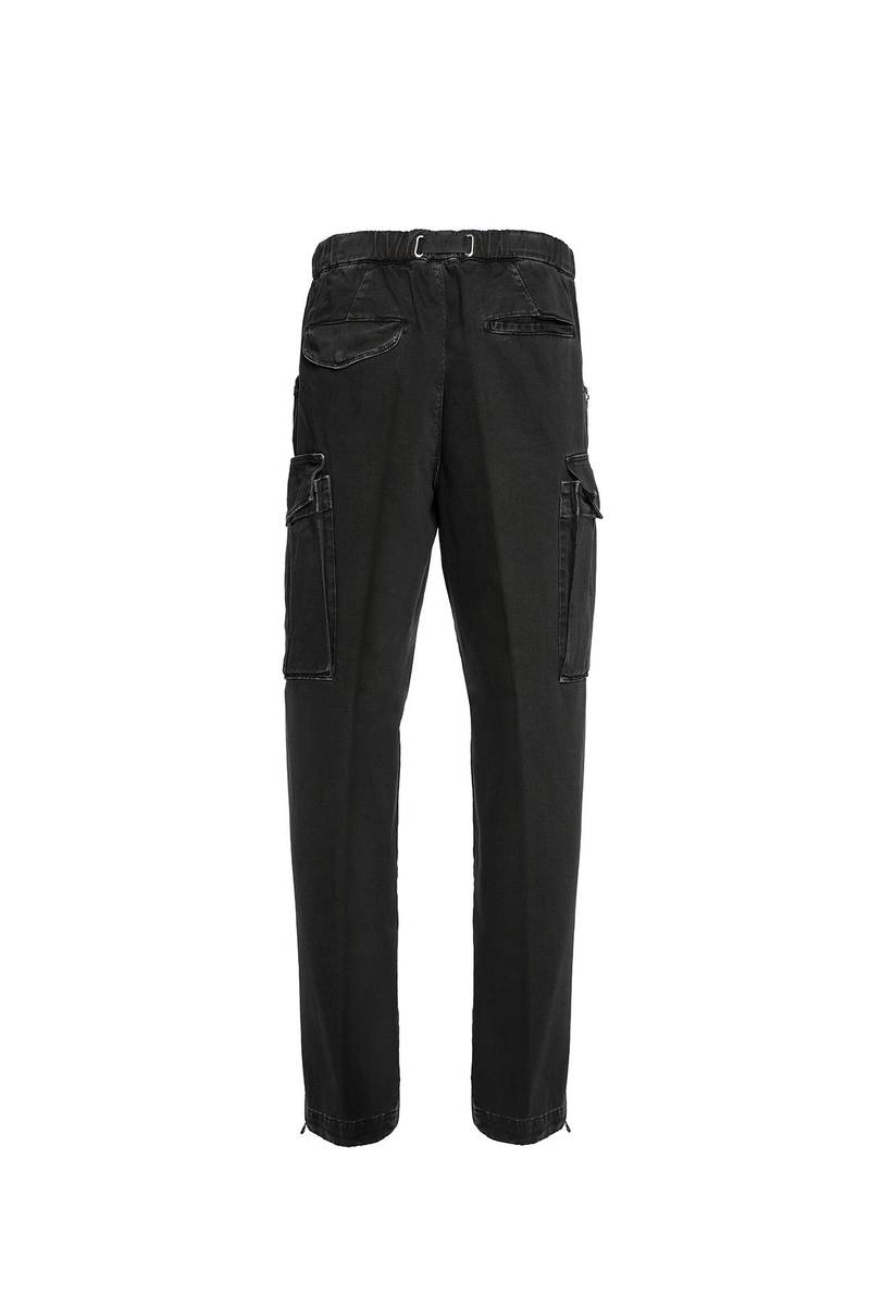 White Sand Pantaloni Cargo Con Gamba Dritta In Bull Denim Di Cotone