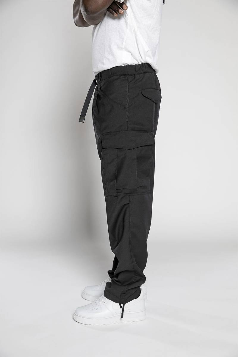 White Sand Pantaloni Cargo Con Gamba Dritta In Misto Lana