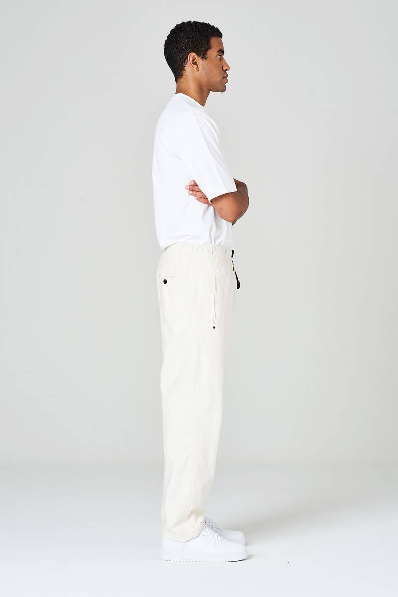 White Sand Pantaloni In Gabardina Di Cotone Ricamata