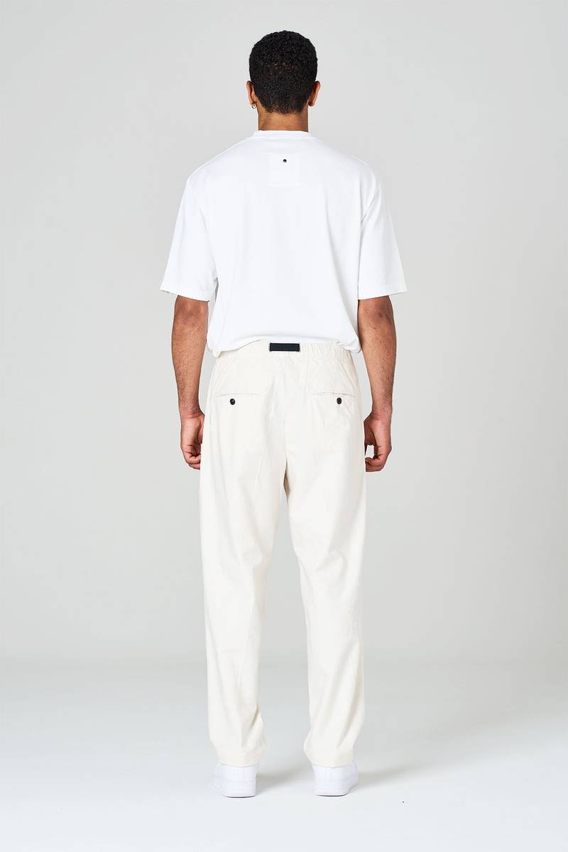 White Sand Pantaloni In Gabardina Di Cotone Ricamata