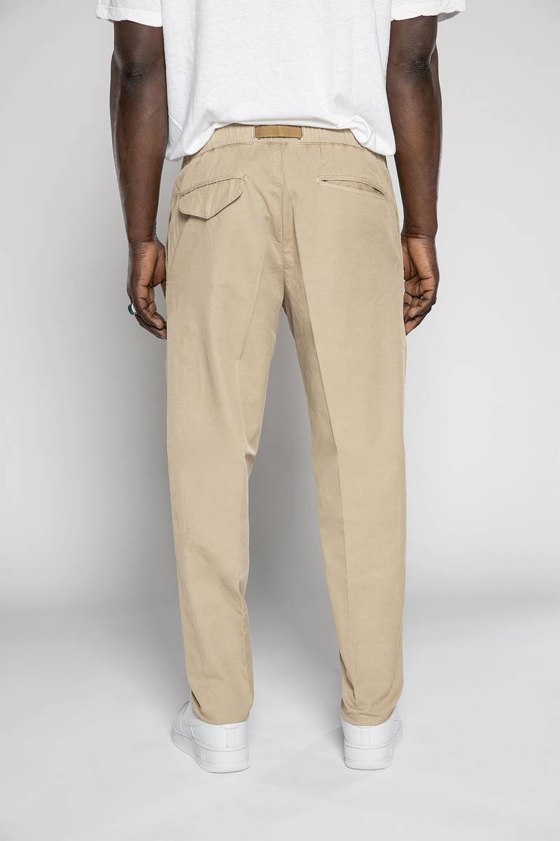 White Sand Pantaloni In Gabardina Misto Cotone-lino