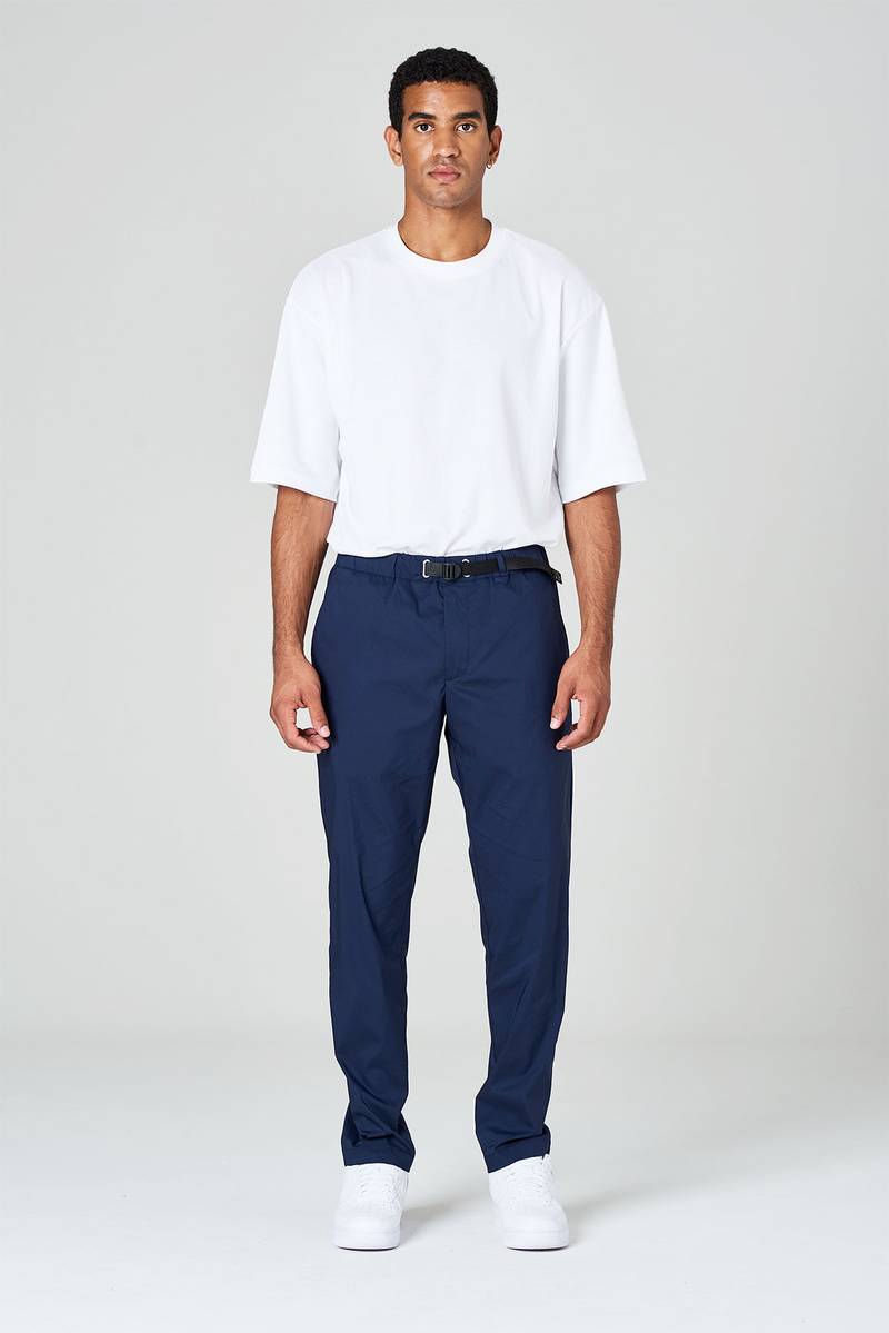 White sand Pantaloni in tela paracadute elasticizzata con vita elasticizzata