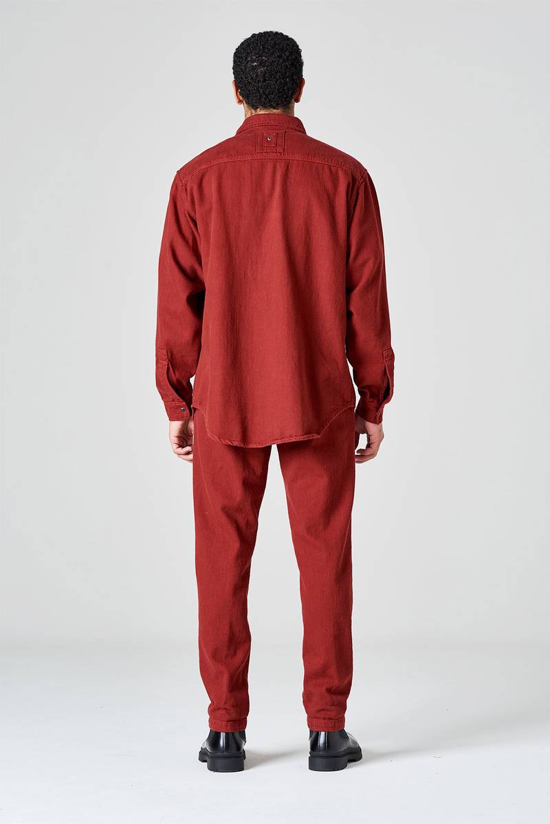 White Sand Camicia Oversize Denim Bi-color