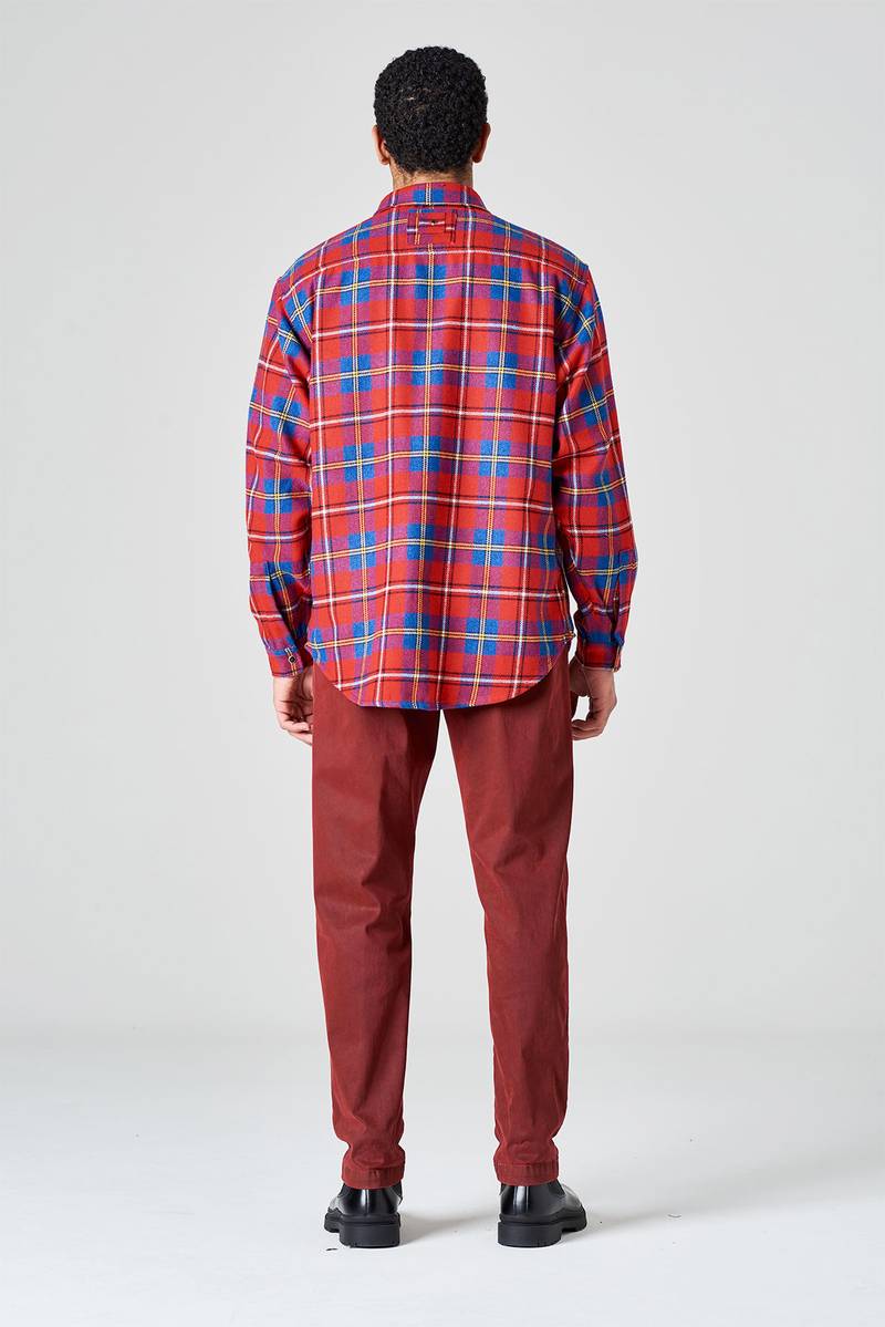 White Sand Camicia Oversize Stampa Check