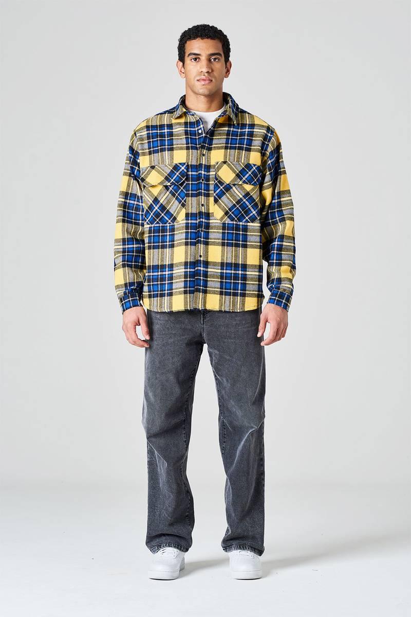 White Sand Camicia Oversize Stampa Check