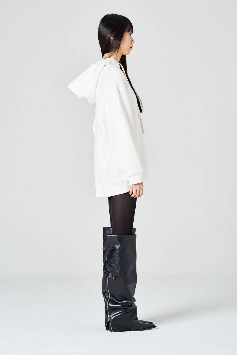 White Sand Felpa Con Cappuccio In Jersey