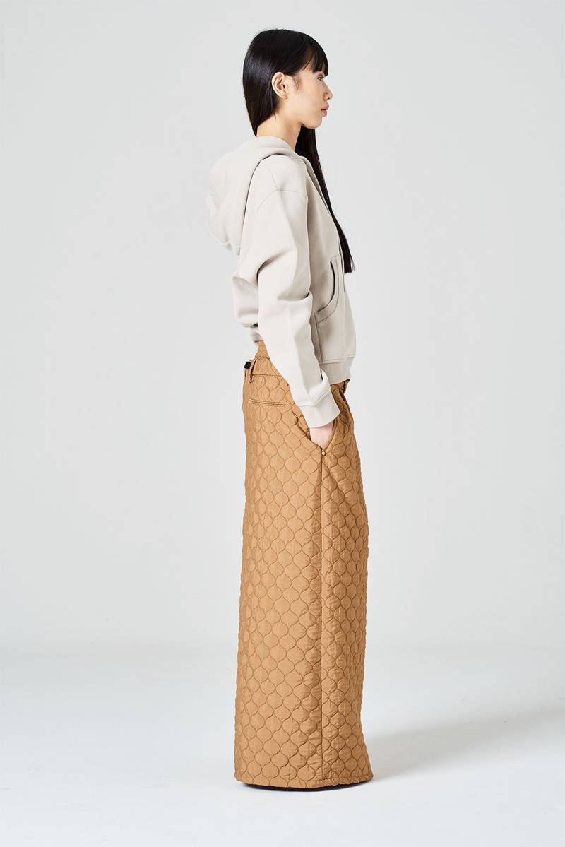 White Sand Gonna Lunga In Tessuto Trapuntato