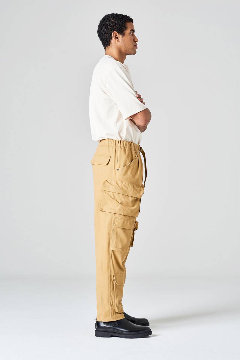 White Sand Pantalone Cargo In Bull Denim Di Cotone